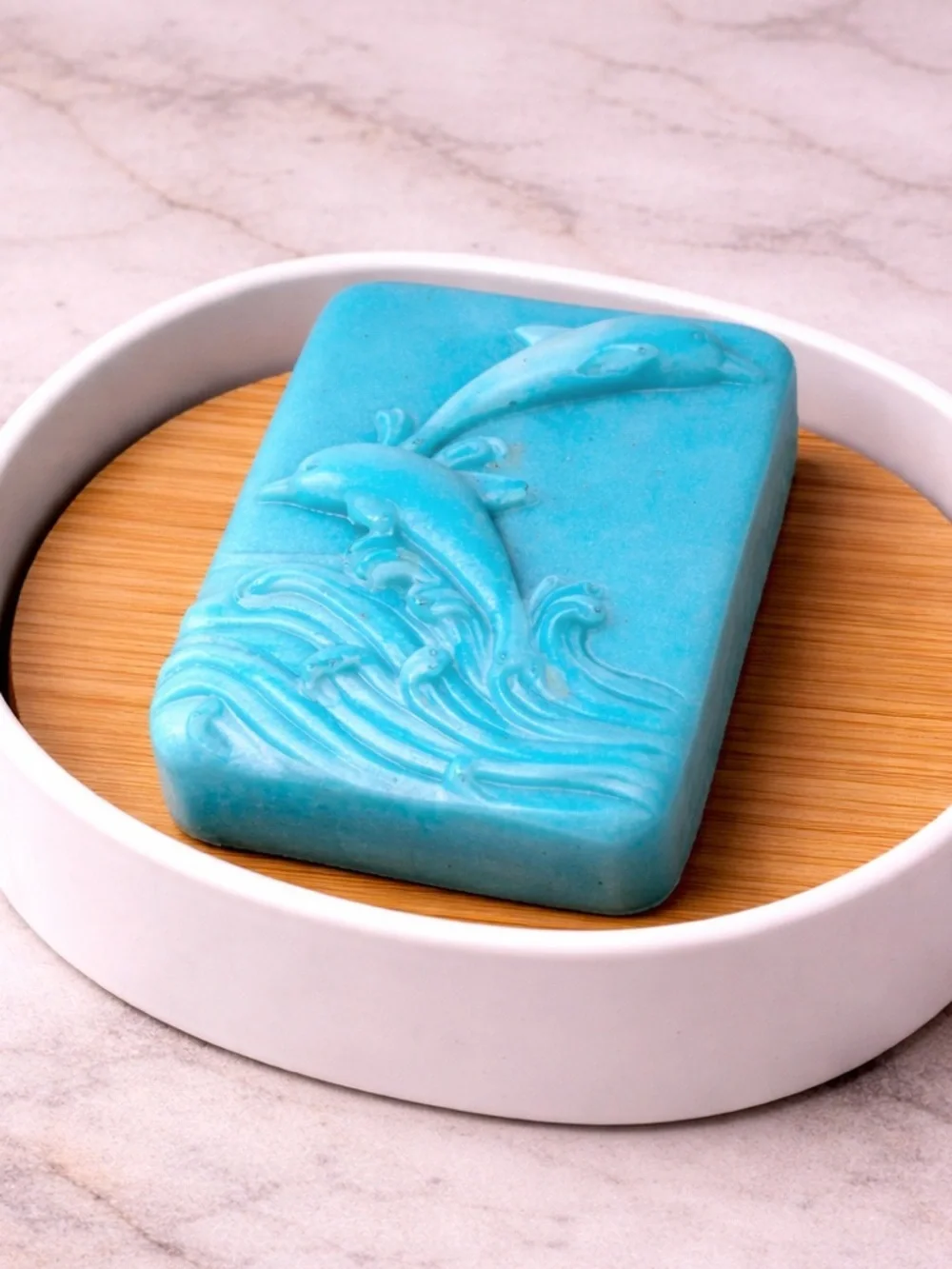 Lily flower soap 3x2in 7oz dolphin donkey milk based